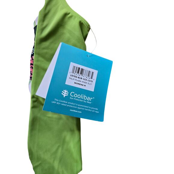 NWT Coolibar Palm Plaza Knee Swimsuit Shorts UPF 50+ Sun Protection Modest Med - Picture 2 of 6